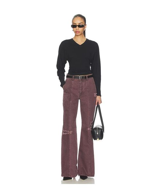 PRIVATE POLICY Red Distressed Pant