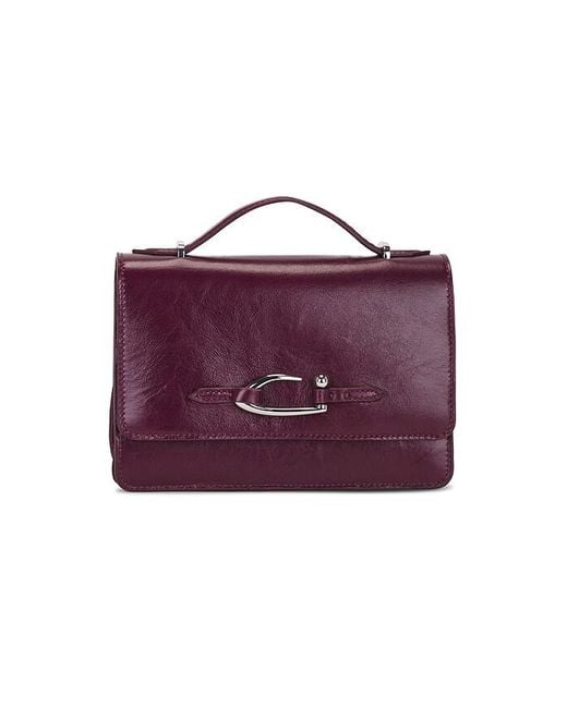 By Far Purple Nara Top Handle Bag
