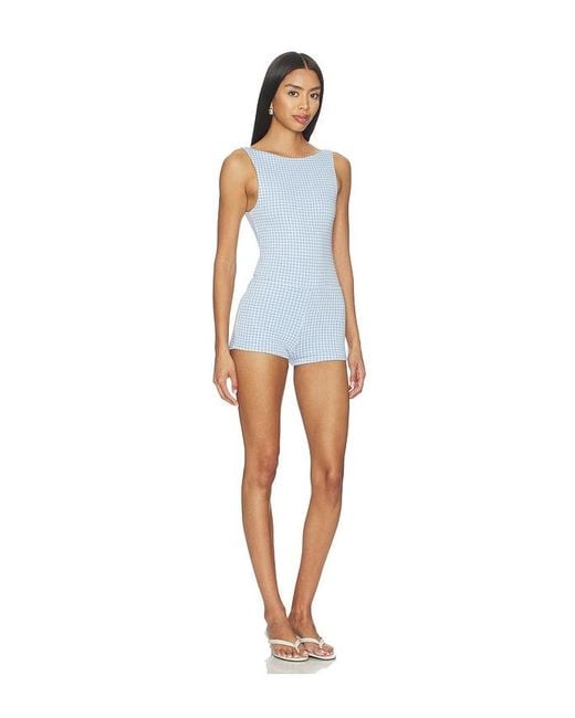 MORE TO COME Blue Penelope Boat Neck Romper