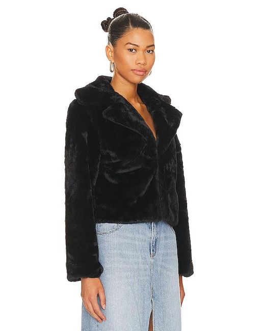 MORE TO COME Black Payton Faux Fur Jacket