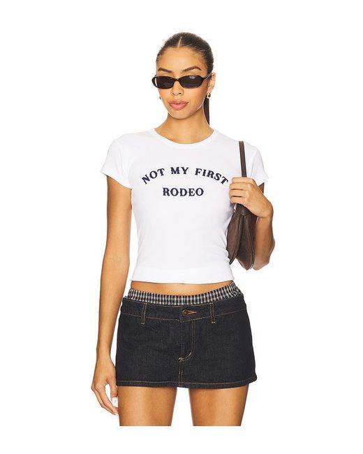 DEPARTURE White Not My First Rodeo Baby Tee