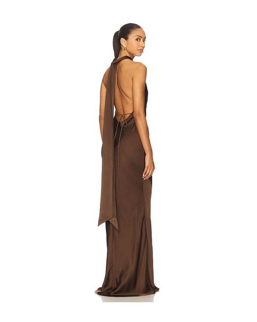 SAU LEE Brown Pearl Gown
