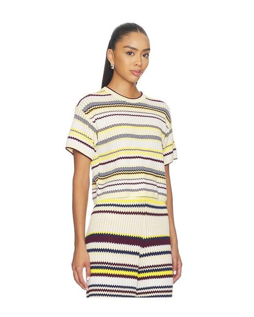 Jonathan Simkhai Multicolor Tenley Short Sleeve Tee