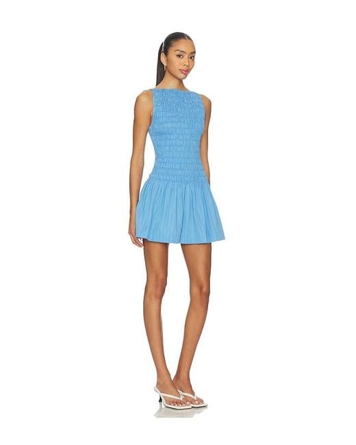 Faithfull The Brand Blue Maria Mini Dress