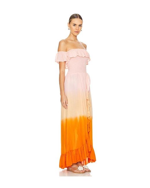 Tiare Hawaii Orange Mackenna Maxi Dress