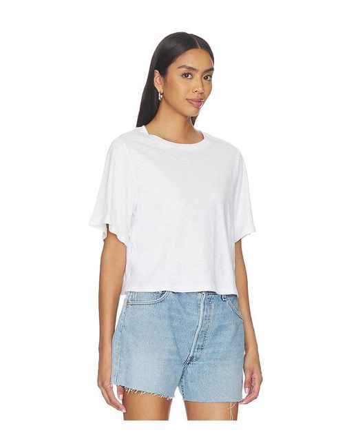 LNA White Willa Slub Tee