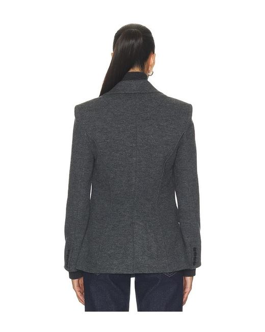 Jonathan Simkhai Black Auden Knit Combo Blazer