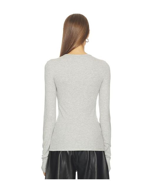 GRLFRND White Crew Neck Extra Long Sleeve Tee