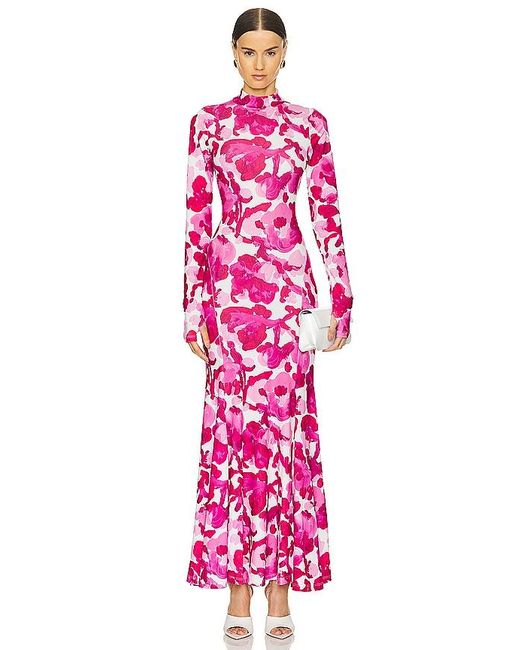 Essentiel Antwerp Pink Flustered Printed Dress
