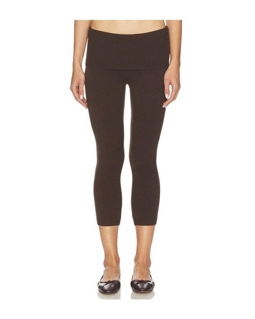 Frankie's Bikinis Brown Milo Cloud Knit Capri Pant