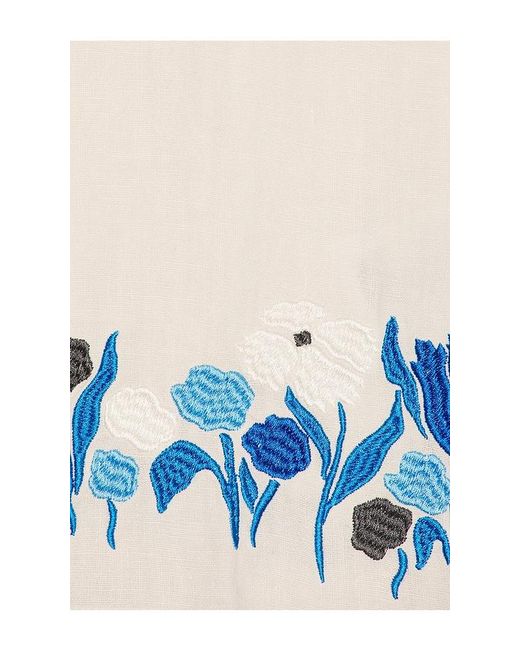 Bather White Pearl Lawn Linen Camp Shirt for men
