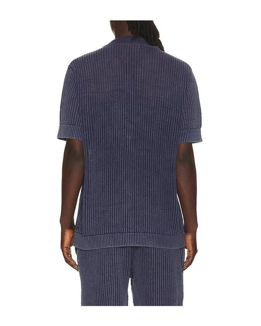 Central Park West Resort-Shirt Henry in Blue für Herren