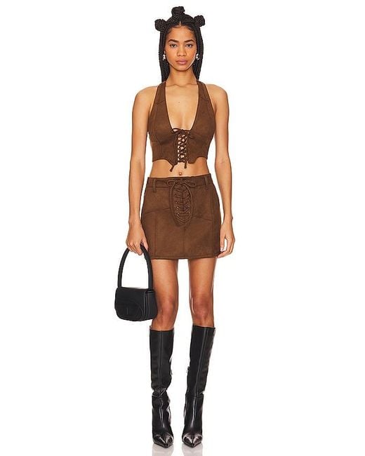 AFRM Black X Revolve Benji Mini Skirt