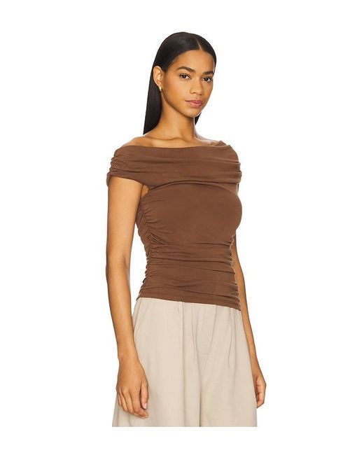 Elodie the Label Brown Oakley Knit Top