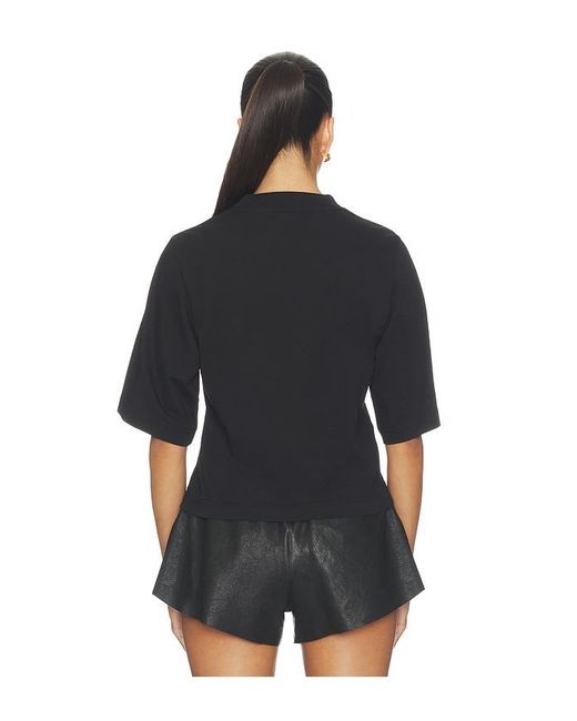 Palm Angels Black Curved Logo Boxy Tee
