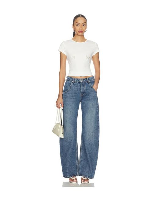 Lovers + Friends White Stacey Tee