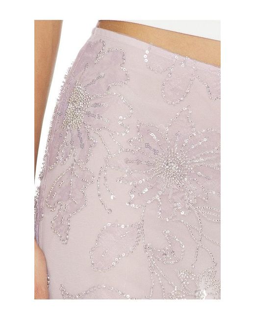 SAU LEE White Grace Midi Skirt