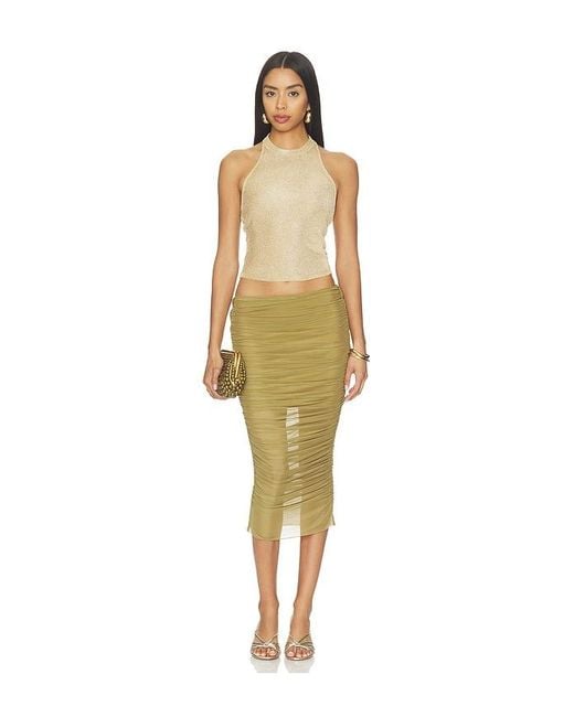 SER.O.YA Minnie Metallic Knit Halter Top