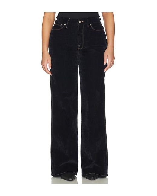 GOOD AMERICAN Black Good Skate Velvet Denim Jeans