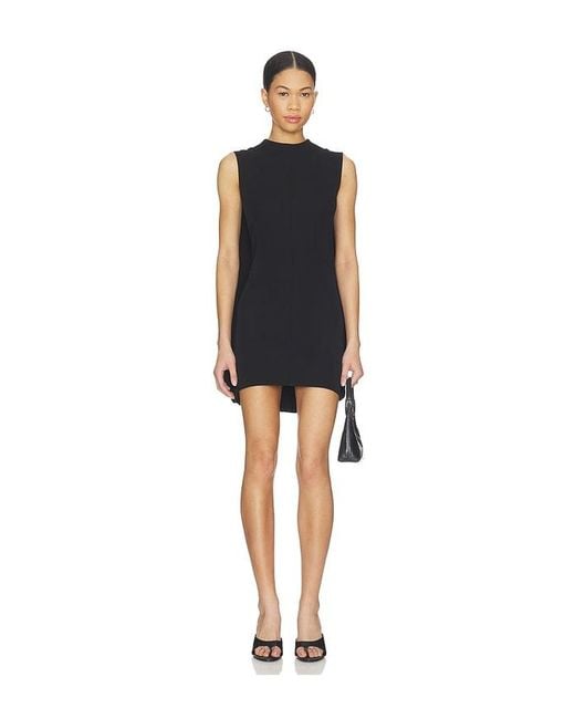 Alexander Wang Black Fitted Mini Dress With Drape Back