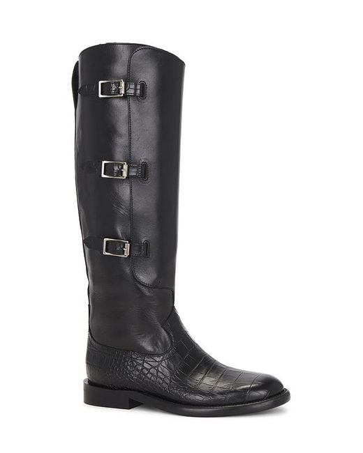 Paris Texas Black Montana Buckle Boot