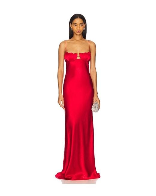 Anna October Red Tulip Maxi Dress
