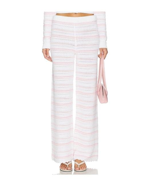 LoveShackFancy White Clarabeth Pants