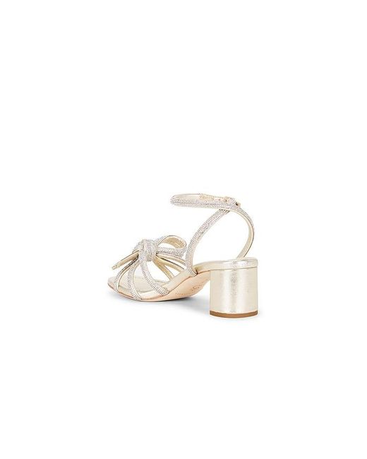 Loeffler Randall White Mikel Mid Heel Bow Sandal