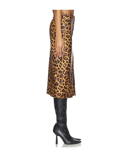 AEXAE Black Leather Maxi Skirt