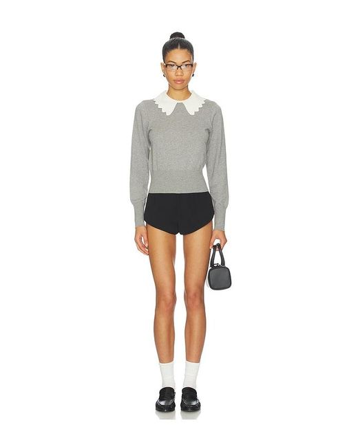 ROAME. Gray Gracie Knit Top