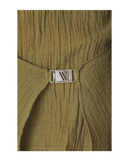 The Attico Green Shirt Mini Dress