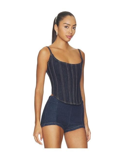 retroféte Blue Marishka Top