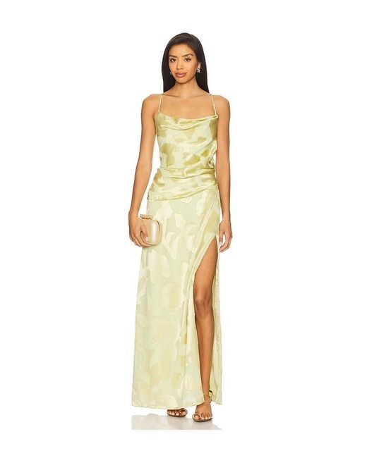 Jonathan Simkhai Metallic Jessa Draped Gown