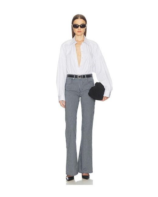 Nili Lotan Gray Celia Striped Jean