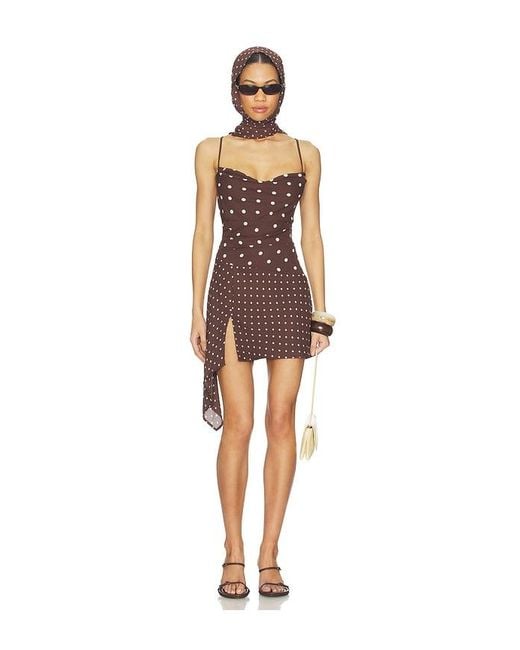 Runaway the Label Multicolor Alora Scoop Neck Mini Dress