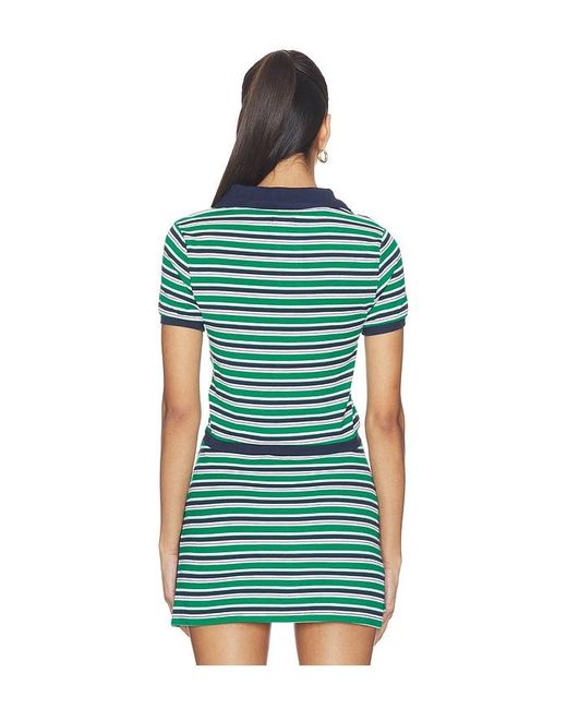 Jonathan Simkhai Green Marnie Knit Polo