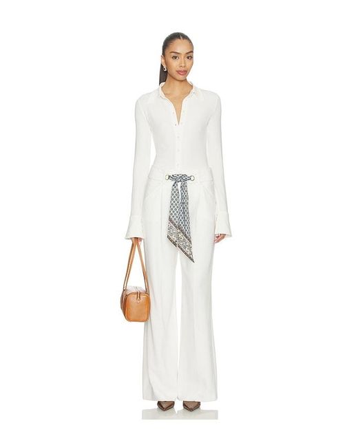 Veronica Beard White Tai Pant