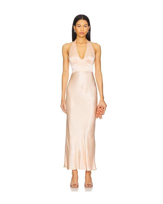 white christmas dresses Shona Joy - La Lune Flared Sleeve Side Split Midi Dress - Cream