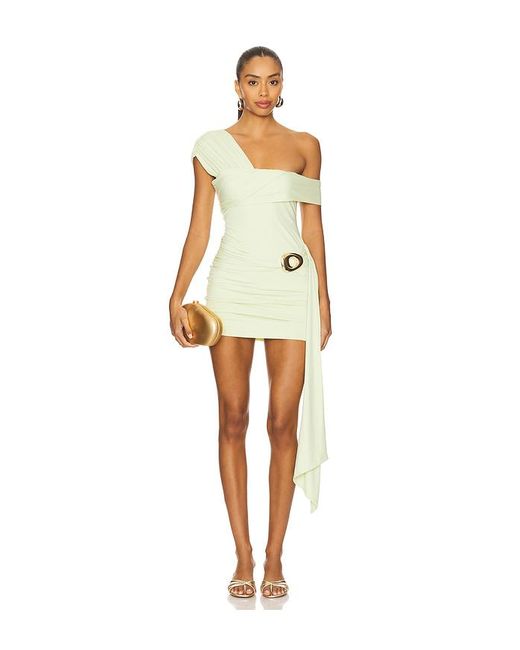 knee length dresses for ladies Runaway The Label - Cavani Mini Dress in Green main image 0