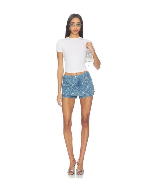 Free People Blue X Revolve Galivanting Embellished Skort
