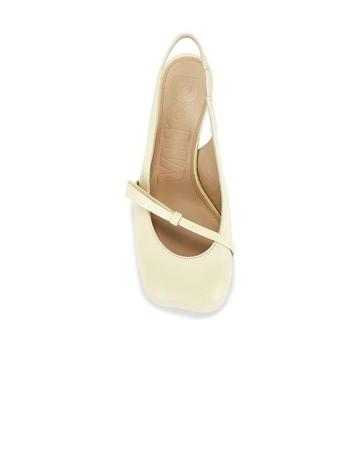 DUHA White Valentina Slingback Pump