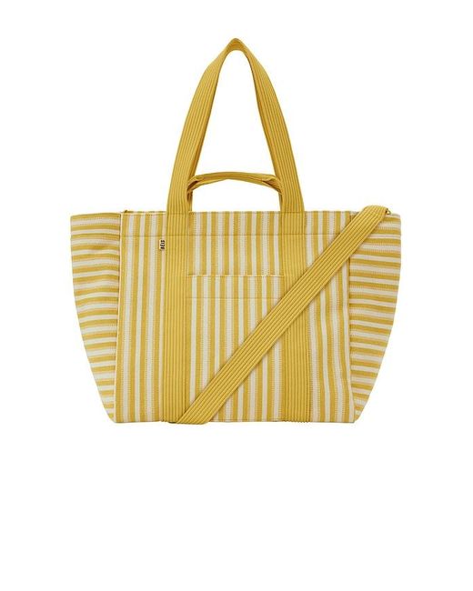 BEIS Yellow The Summer Stripe Tote