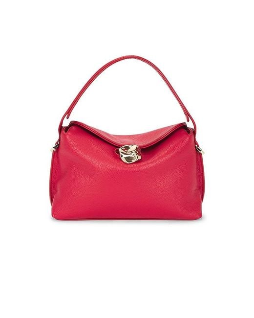 Flattered Red Hanna Mini Top Handle Bag