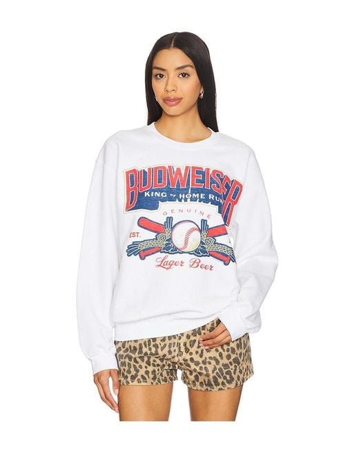 Junk Food White Budweiser Kings Of Homeruns Fleece