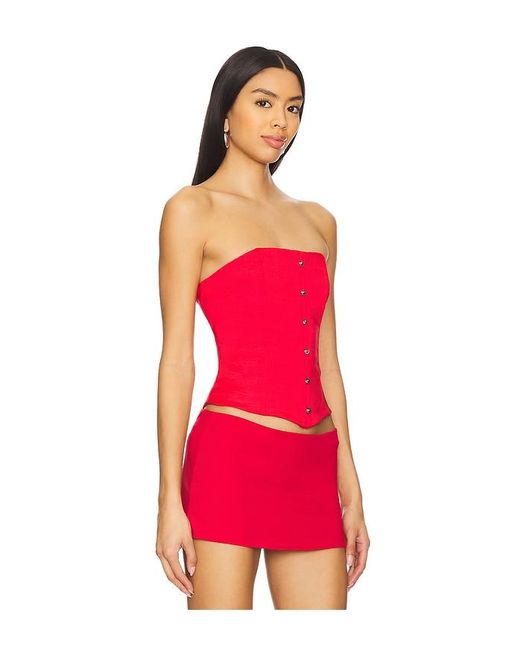 superdown Red Jordyn Corset Top