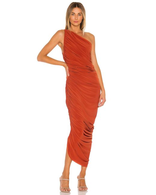 Damen Bekleidung Kleider Kleider für formelle Anlässe und Abendkleider Norma Kamali Synthetik ABENDKLEID DIANA in Orange 