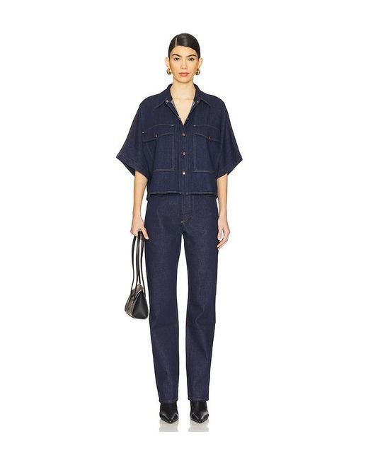 Camisa Taron En Color Azul Talla En Agolde de color Blue