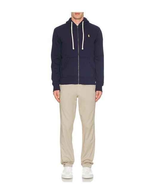 Polo Ralph Lauren Blue Fleece Full Zip Hoodie for men