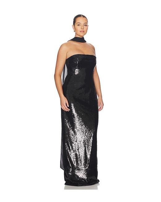 L'academie Black Veleda Sequin Gown