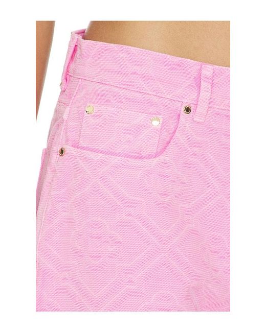 Casablanca Pink Monogram Denim Jean